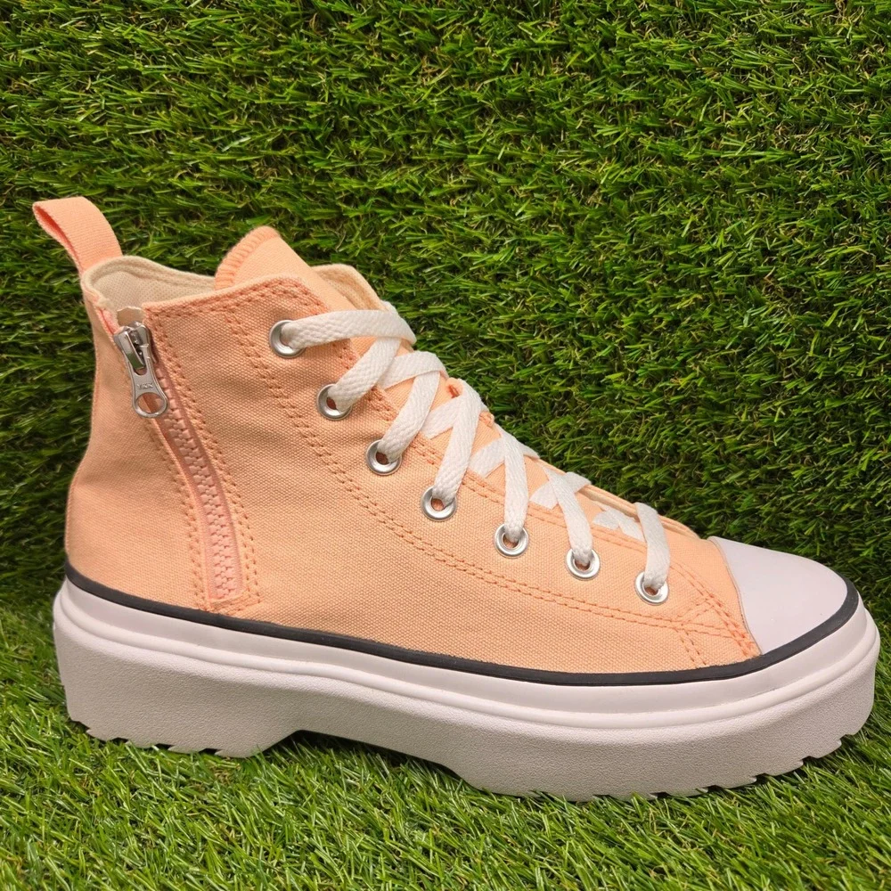 Converse Chuck Taylor All Star HI Lugged Lift SIZE 7 Girls Platform Cheeky Coral